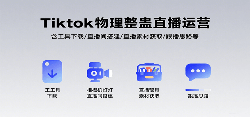 Tiktok物理整蛊直播运营,包含工具下载/直播间搭建/直播素材获取/跟播思路等-优优云网创