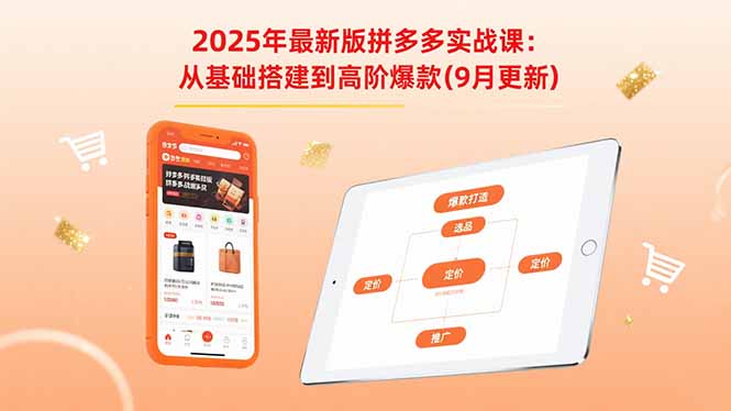 2025年最新版拼多多实战课:从基础搭建到高阶爆款(9月更新-优优云网创