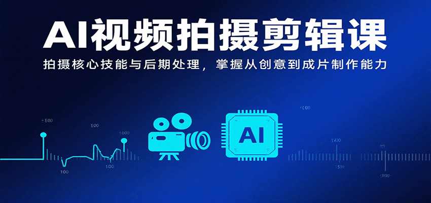 AI视频拍摄剪辑课，拍摄核心技能与后期处理，掌握从创意到成片制作能力-优优云网创
