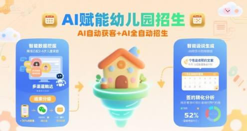 AI赋能幼儿园招生，AI自动获客+AI全自动招生-优优云网创