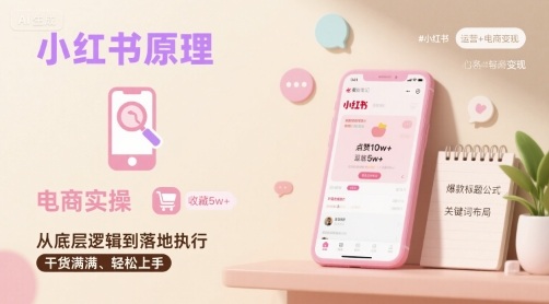 小红书原理以及详细实操流程，小红书电商教程-优优云网创